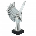 Resin 20"h Eagle Table Accent, Silver