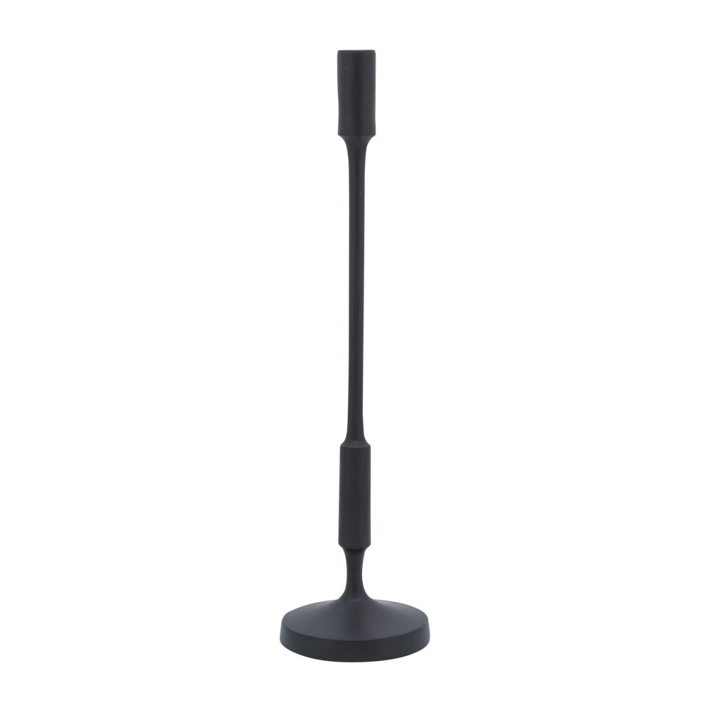 Metal, 20"h Taper Candle Holder, Black, Straight