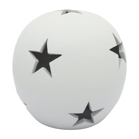 Ceramic 12" Star Orb, Matte White