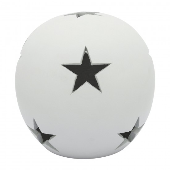 Ceramic 12" Star Orb, Matte White