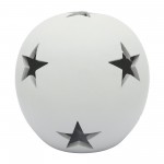 Ceramic 12" Star Orb, Matte White