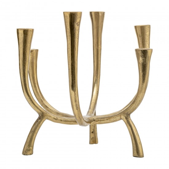 Metal, 6-taper Candle Holders, Gold