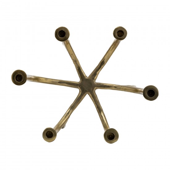 Metal, 6-taper Candle Holders, Gold