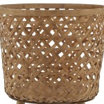 S/3 Bamboo Planters 11/13/15" Natural, Net Pattern