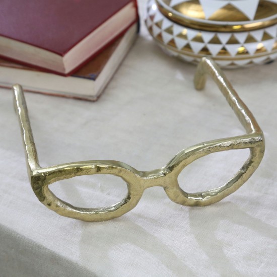 Gold Glasses Sculpture