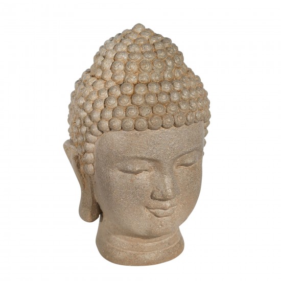 Resin 11.5" Buddha Head, Stone