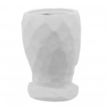 Resin 17"h Face Planter, White