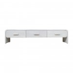 Wood, 71"l Media Stand W/ 3 Drawers, Whitewash