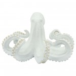 Resin 12" Octopus Table Accent, White