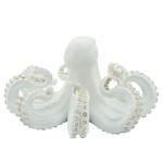 Resin 12" Octopus Table Accent, White