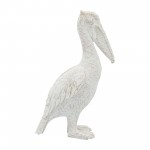 Cer,14"h,standing Pelican, White