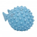 Cer, 13" Puffer Fish, Blue