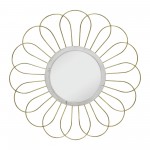 Metal 35" Daisy Mirror, Gold Wb