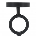 Metal, 8"h Ring Candle Holder, Black