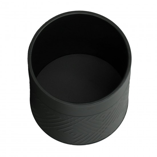 S/2 Diamond Planter On Metal Tand, Blk/gld