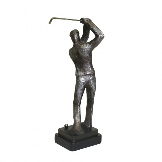 Resin 14" Golf Figurine, Silver