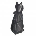 Cer, 10" Modern Cat Figurine, Black