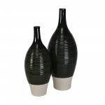 Ceramic 20" Bottle Vase, Green