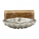 Metal, 6"h Shell W/ Base, Silver