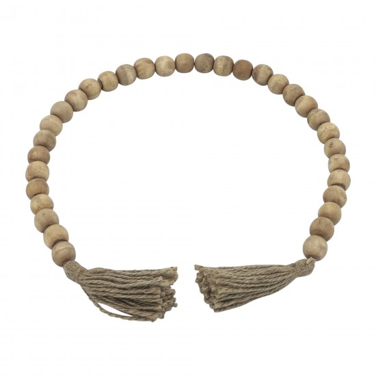 Wood, 24" Bead Garland, Natural