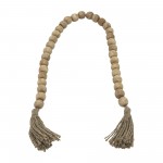 Wood, 24" Bead Garland, Natural