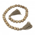 Wood, 24" Bead Garland, Natural