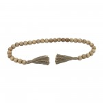 Wood, 24" Bead Garland, Natural