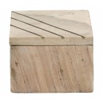 Faluda Marble, 7"l Rectangular Box, Tan