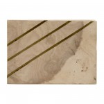 Faluda Marble, 7"l Rectangular Box, Tan