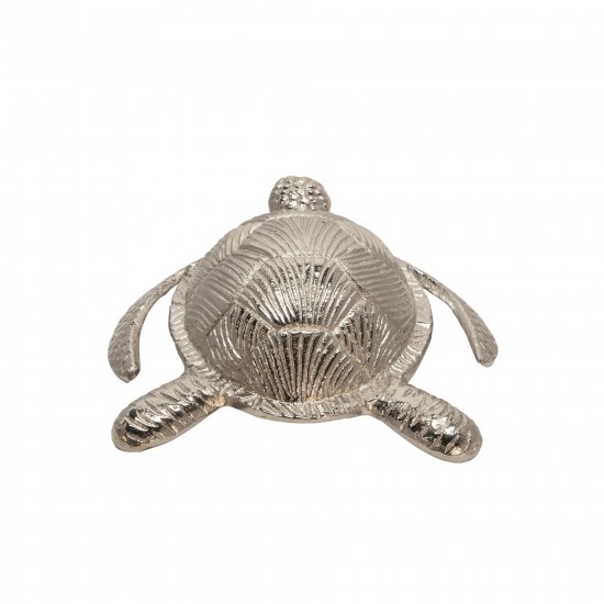 Metal 11.5" Turtle, Silver