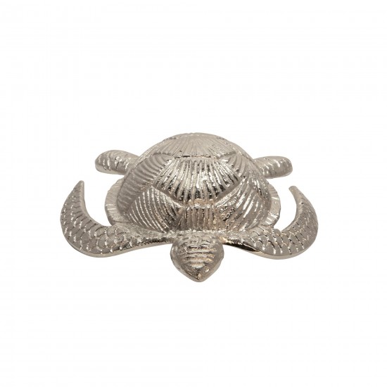 Metal 11.5" Turtle, Silver