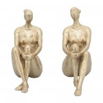 Resin, S/2 Gold Lady Bookends