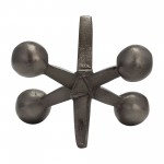 Gun Metal Jacks Decor, 5"