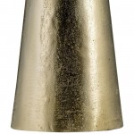 Metal,22"h,abstract Pillar Vase,gold