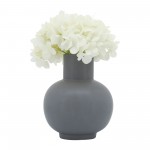 Cer, 8"h Bulbous Vase, Gray