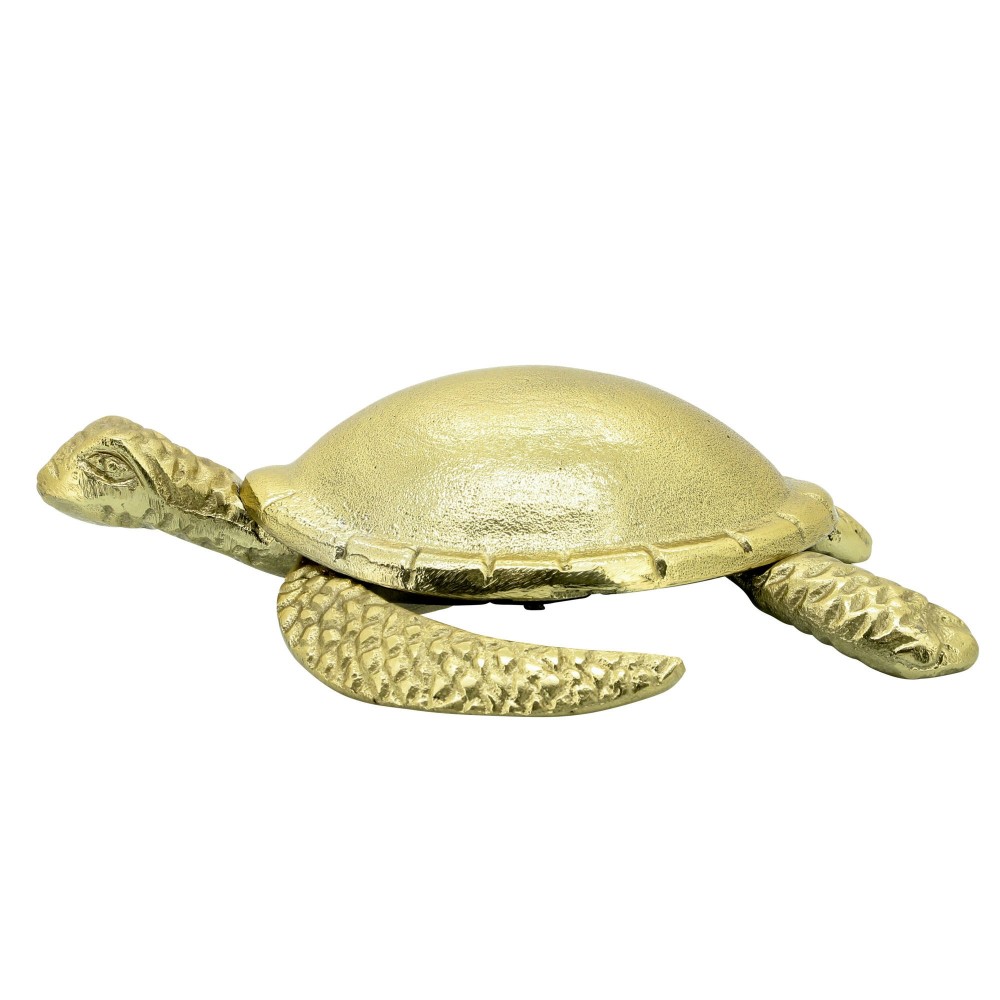 Metal 9" Turtle Table Accent, Gold