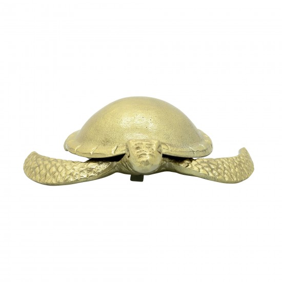 Metal 9" Turtle Table Accent, Gold