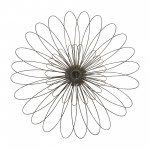 Gold Metal Daisy Wall Flower Wb 23.5"