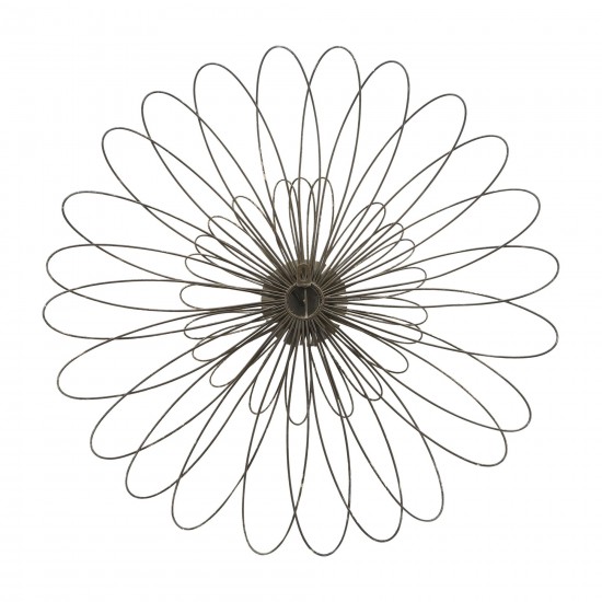 Gold Metal Daisy Wall Flower Wb 23.5"