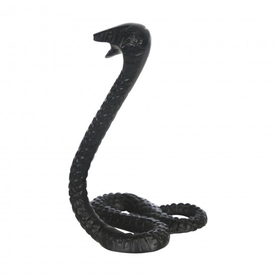 Metal 10"h Snake, Black