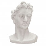 21"h Greek Statue Planter, White