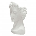 21"h Greek Statue Planter, White