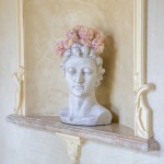 21"h Greek Statue Planter, White