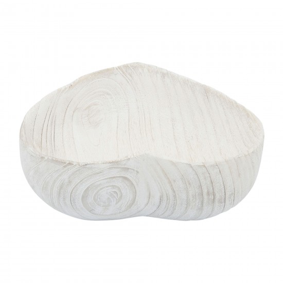 Wood, S/2 9/10" Heart Bowls, White