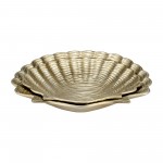 Metal,s/2 10/12",flat Shell Dish,champagne