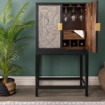 54" Wood 2-door Cabinet, Black