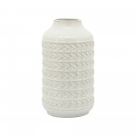 Cer, 10"h Aztec Vase, Ivory