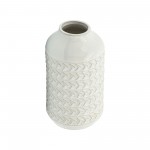 Cer, 10"h Aztec Vase, Ivory