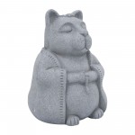 Resin, S/3 14"h Yoga Animals, Gray