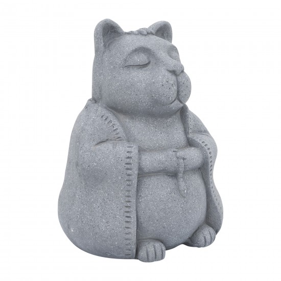 Resin, S/3 14"h Yoga Animals, Gray